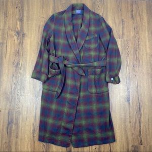 Pendleton Plaid Robe in Red and Green